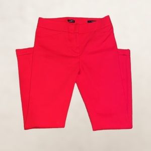 Loft Red Marisa Skinny Dress Pants